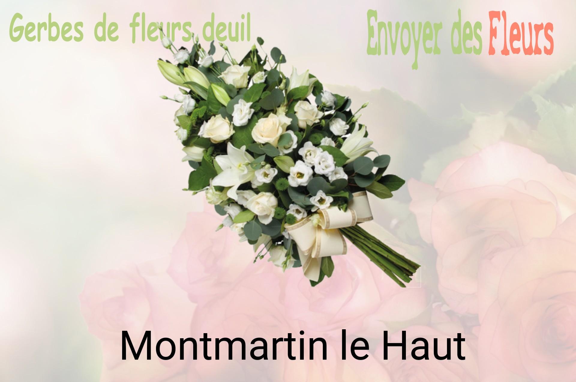 Gerbe de fleurs de deuil livrée à Montmartin-le-Haut